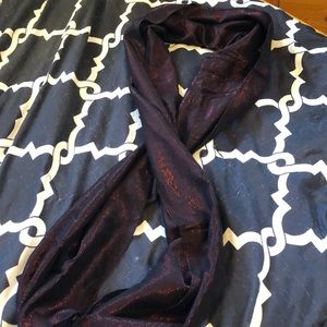 Black and red metallic infinity scarf
